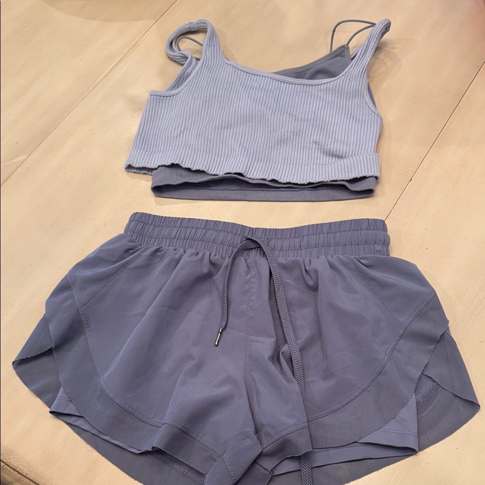 Aeropostale Light Blue Ribbed Set